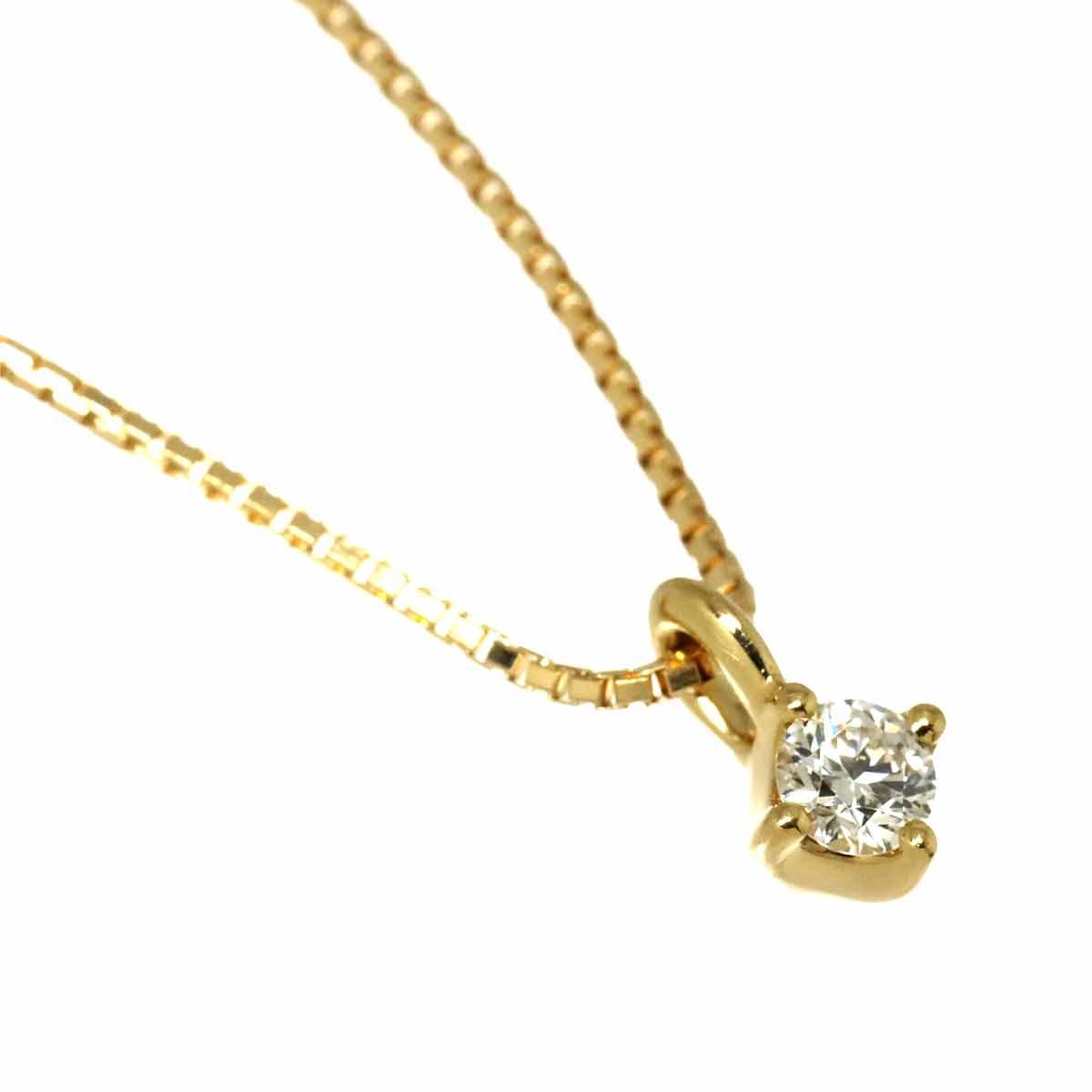 Diamond 0.06ct Necklace K18 YG 750