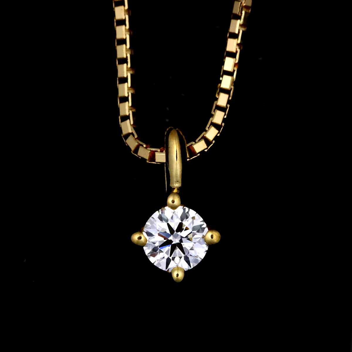 Diamond 0.06ct Necklace K18 YG 750