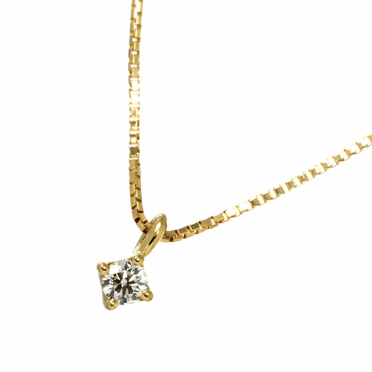 Diamond 0.06ct Necklace K18 YG 750