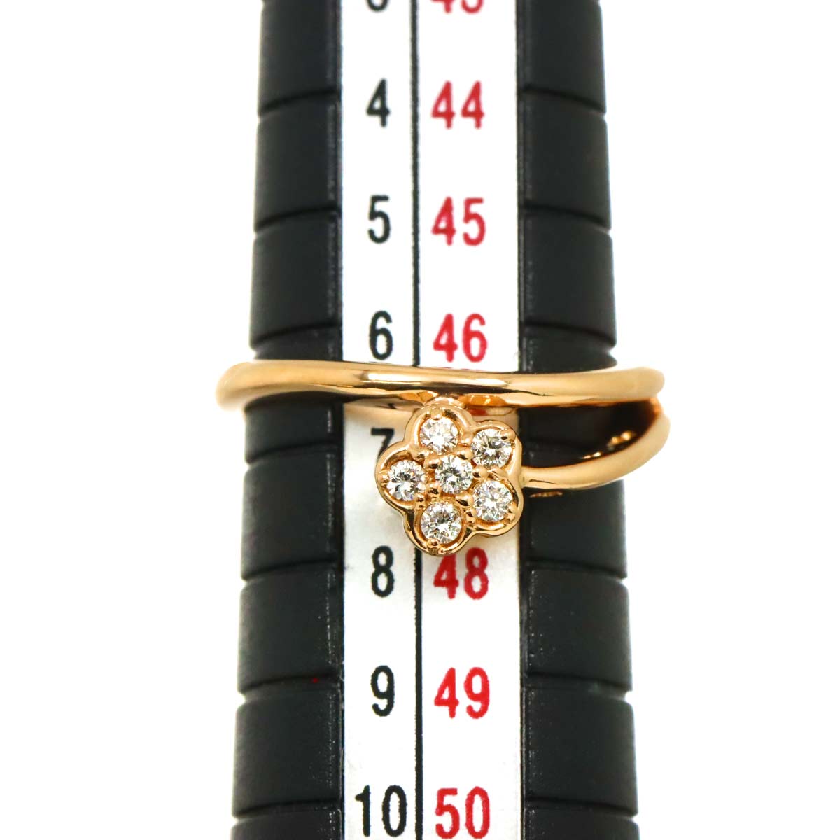 Diamond 0.09ct Ring 18K PG 750 Size4(US)