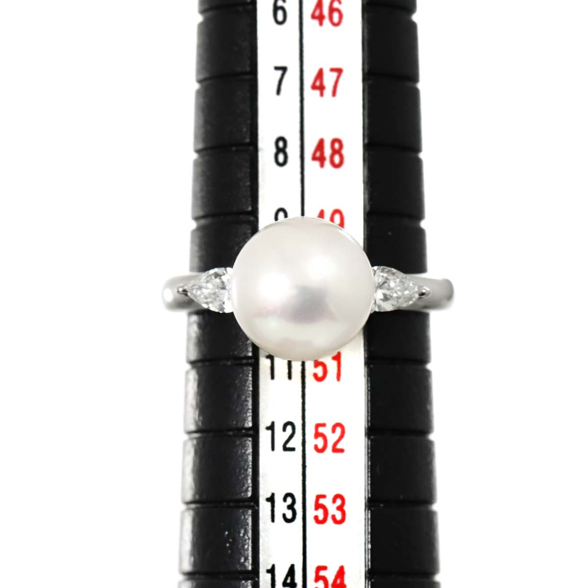 Akoya Pearl 9.1mm Diamond 0.25ct Ring Pt size5.25(US)