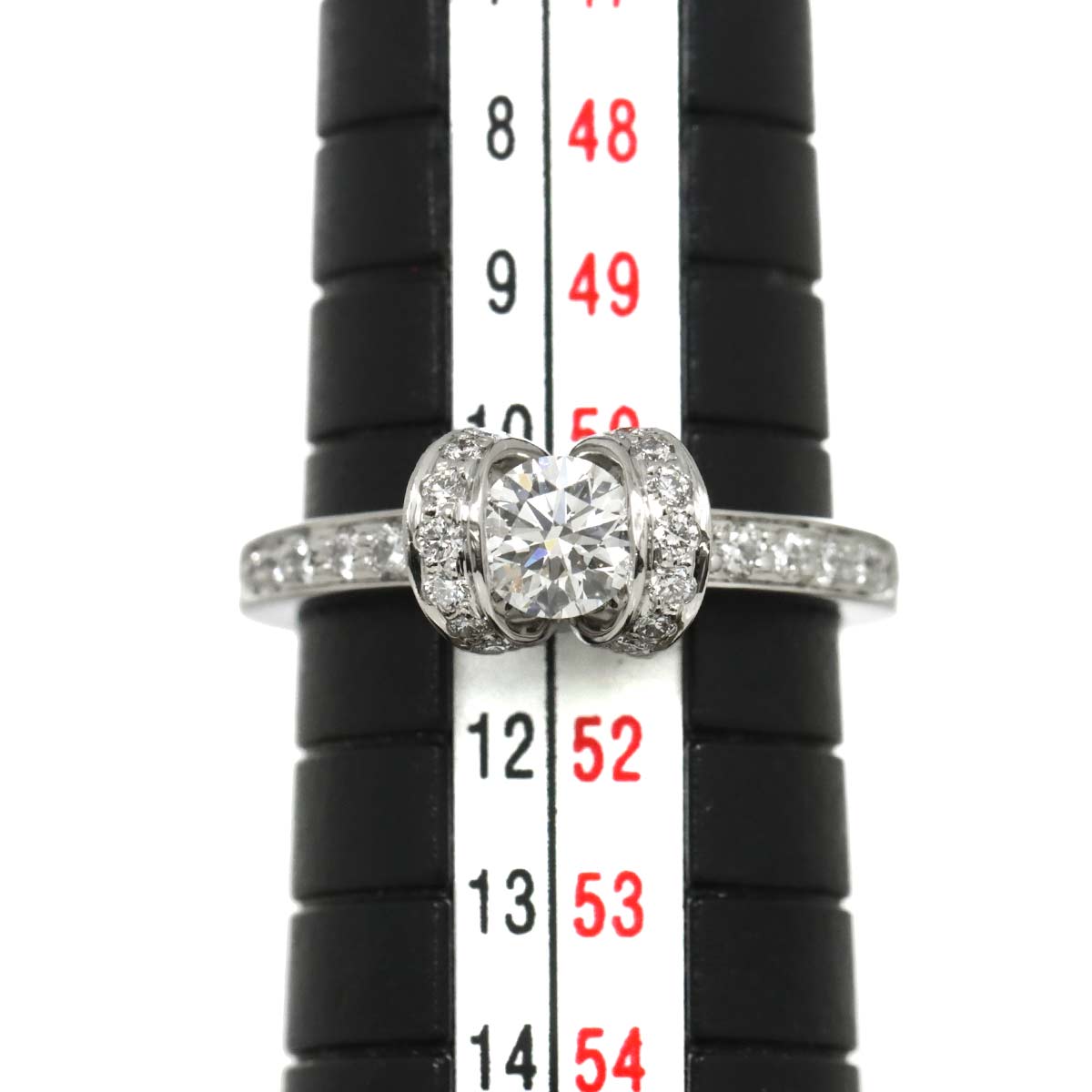 Diamond 0.38ct F/IF/EX Ring Pt Platinum size5.5-5.75(US)