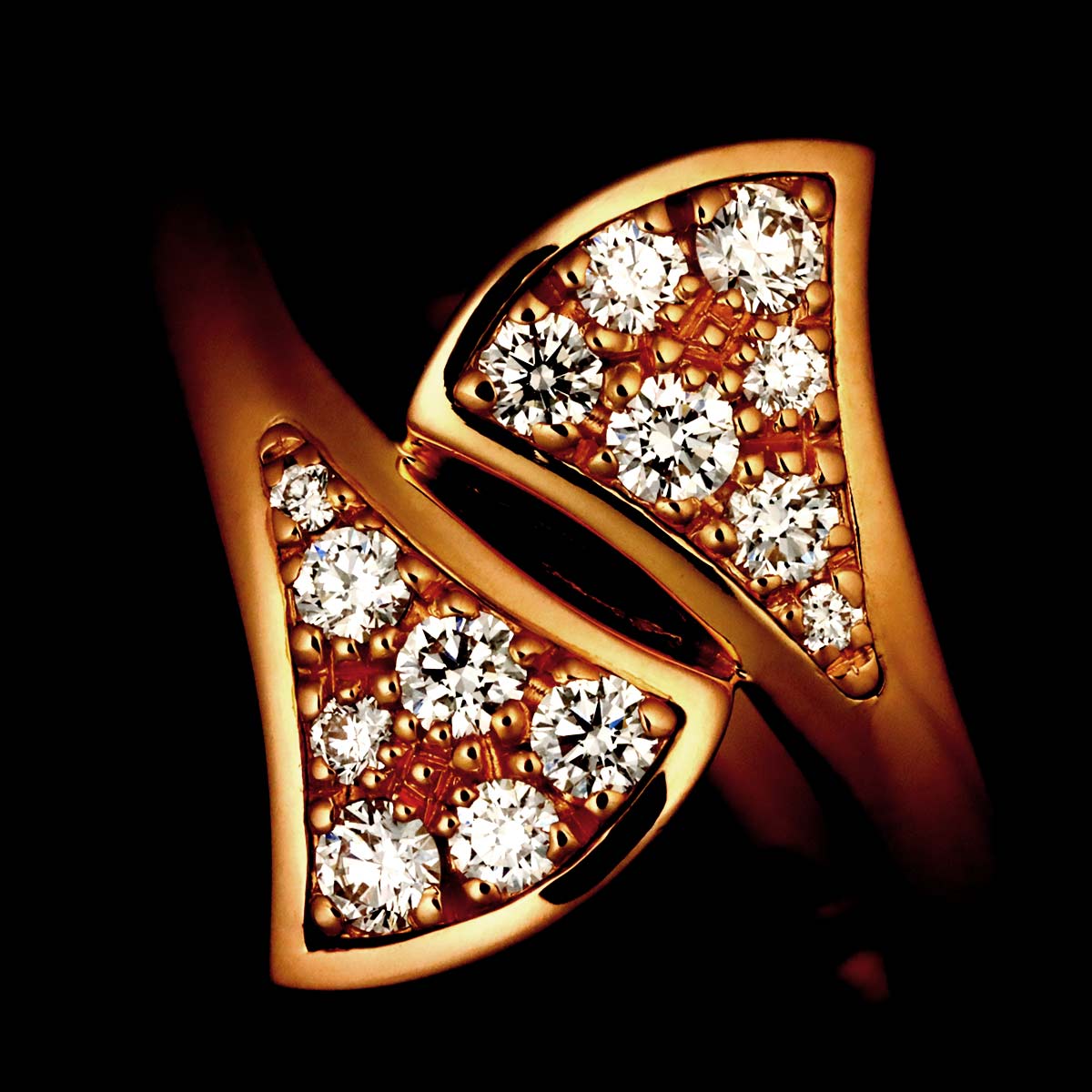 Diva Dream Diamond Ring 18K PG 750 size52 6(US)