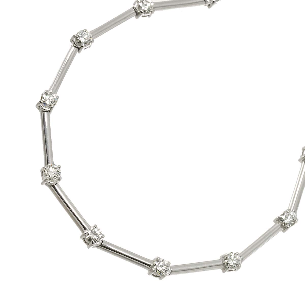 Diamond 2.17ct Necklace 18K White Gold 750