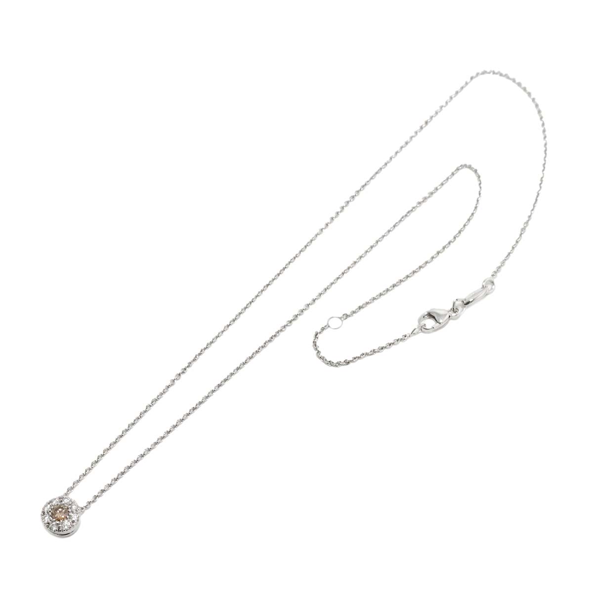 Diamond 0.31ct Necklace 18K White Gold 750