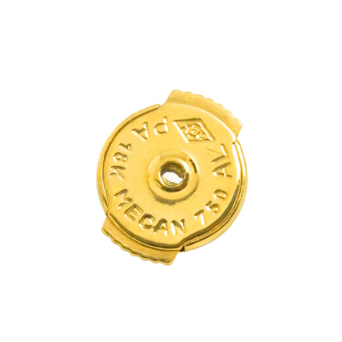 Tigers Eye Earrings Pierced 18K YG 750