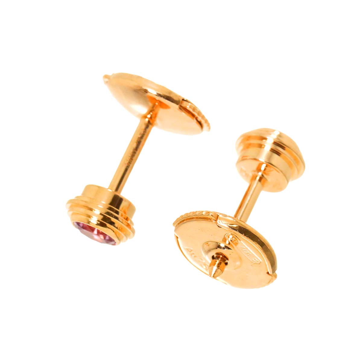 Damour Sapphire Earrings Pierced MM 18K PG 750