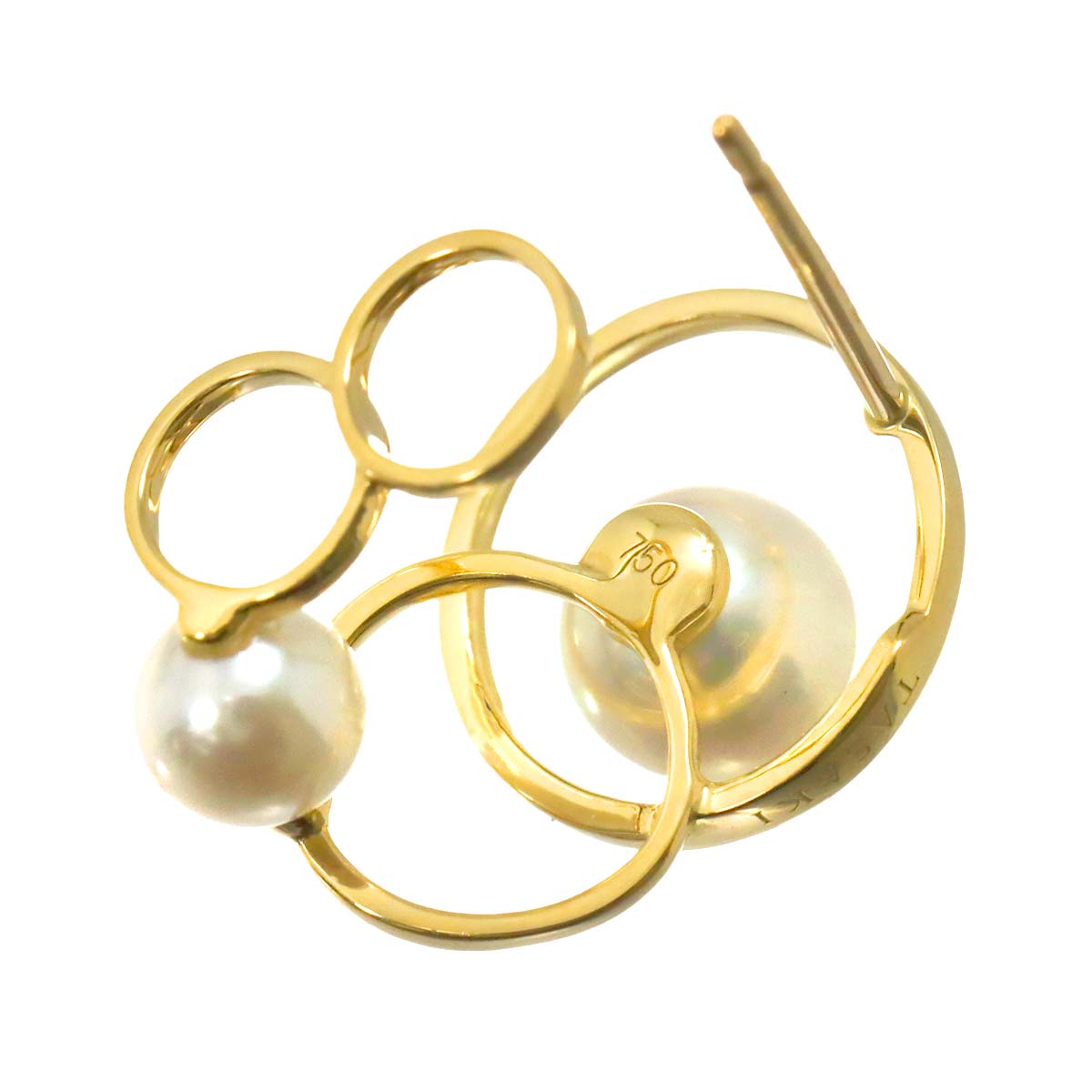 Akoya Pearl Earrings Clip on Earrings Pierced 18K YG WG 750