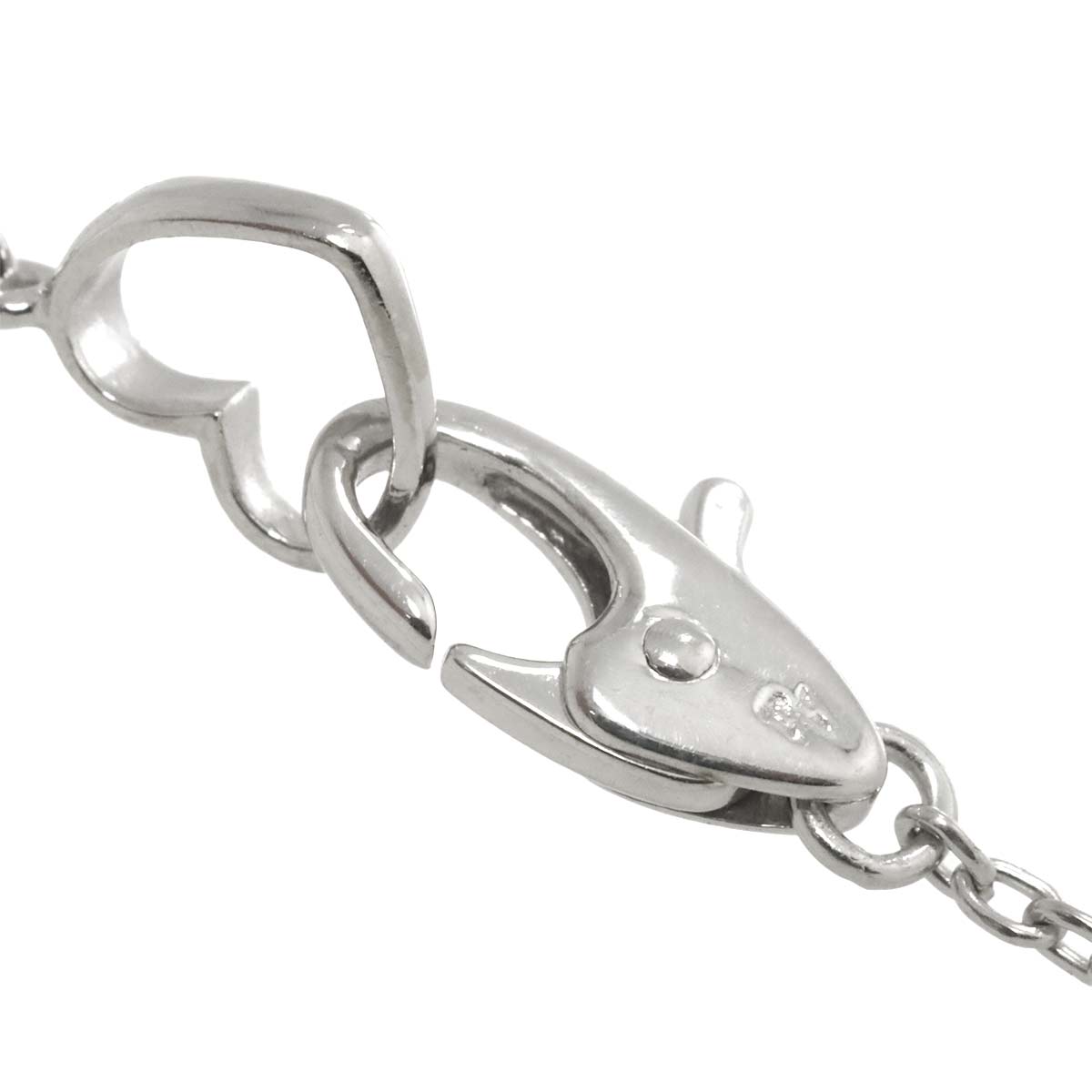 Kunzite 2.10ct Diamond 0.48ct Necklace 18K WG 750