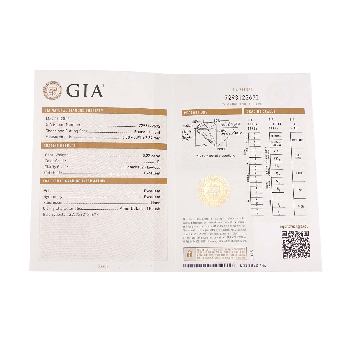 Half Diamond 0.22ct E/IF/3EX Ring Pt size49 4.75-5(US)