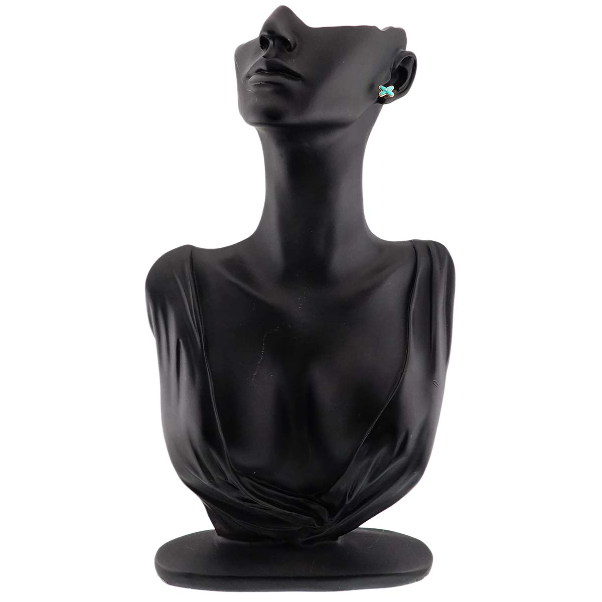 Liens Turquoise Diamond Earrings Pierced 18K PG 750