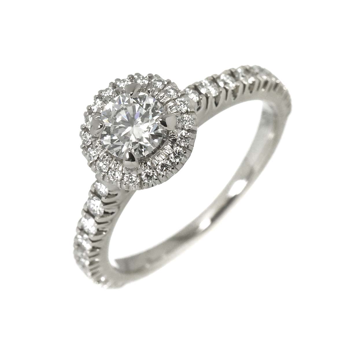 DESTINEE Diamond 0.40ct D/VS1/VG Ring Pt size48 4.5(US)