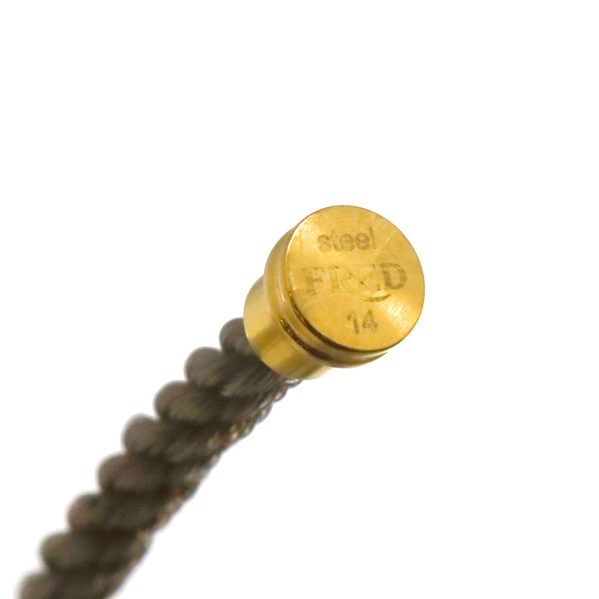 Force 10 Half Diamond Bracelet MM 18K YG 750 Steel Size14