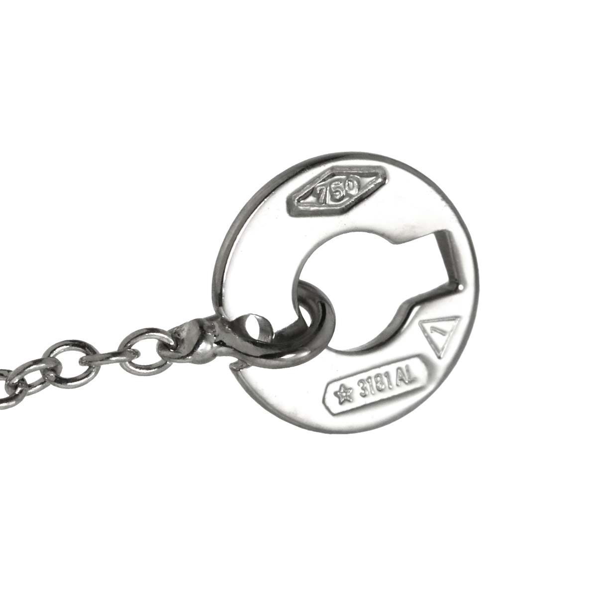 Ruby Diamond Necklace 18K WG 750