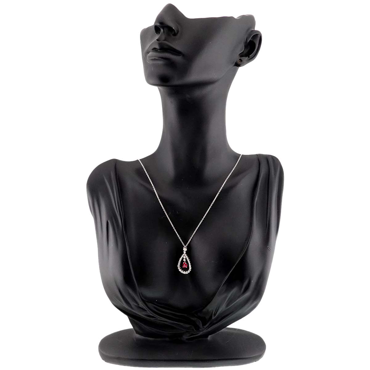 Ruby Diamond Necklace 18K WG 750