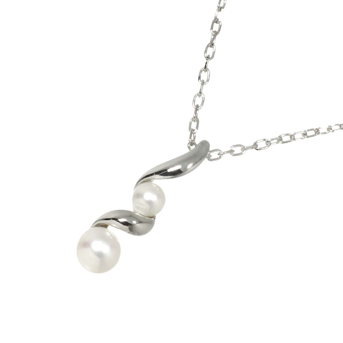 Akoya Pearl 4.7-3.5mm Necklace 18K White Gold 750