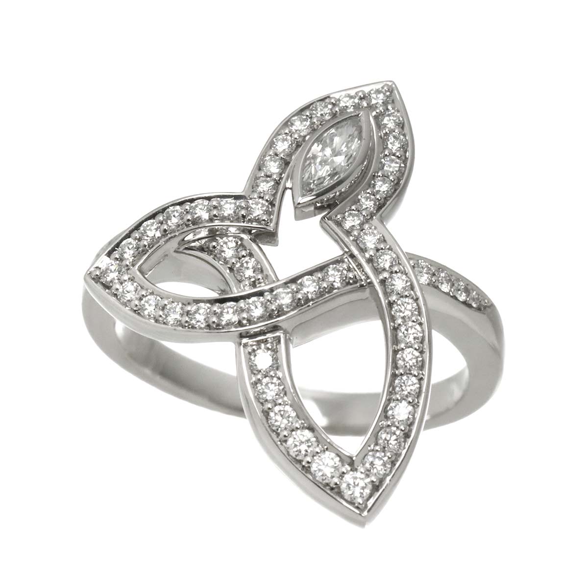 Lily Cluster Diamond Ring Pt Size5.75-6(US)