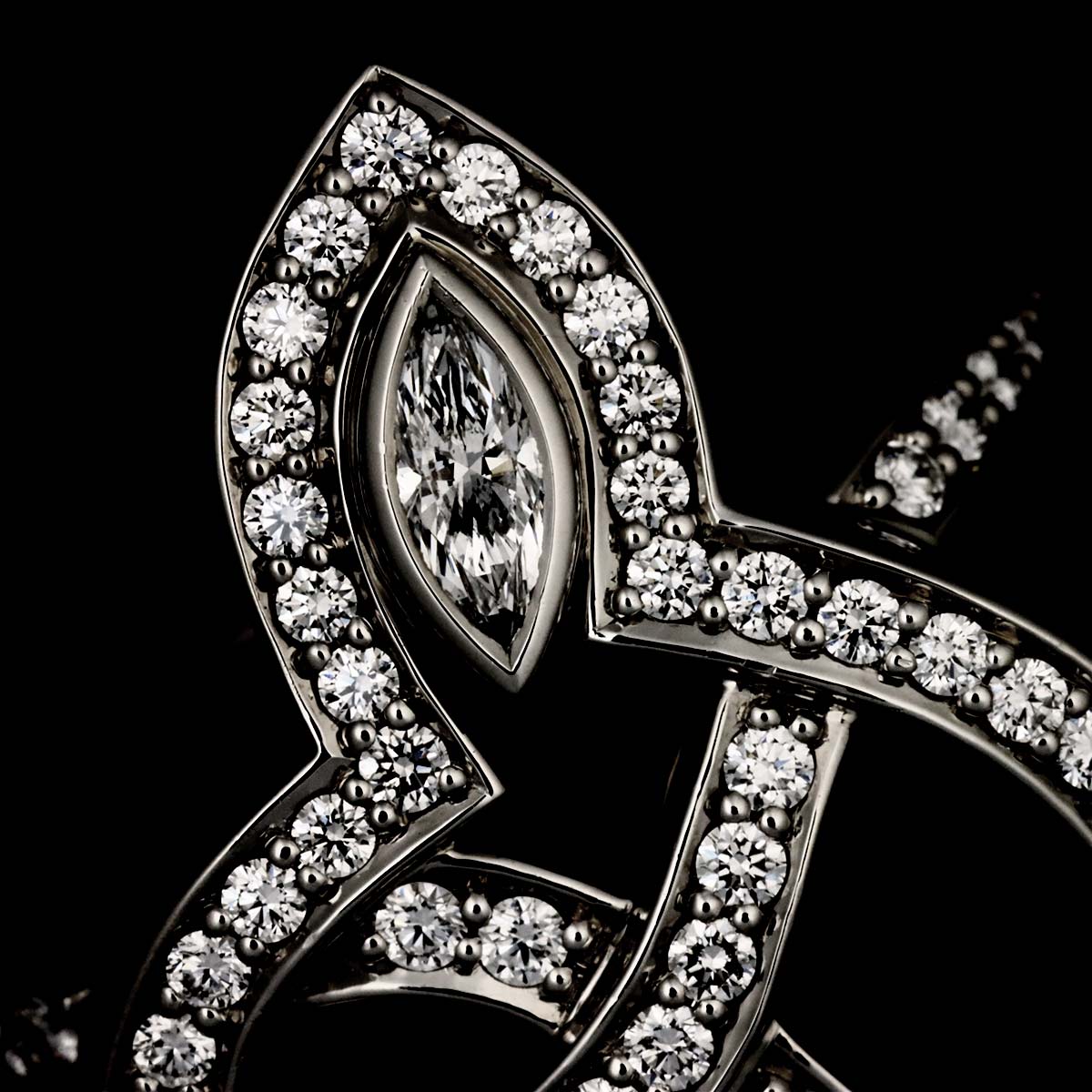 Lily Cluster Diamond Ring Pt Size5.75-6(US)