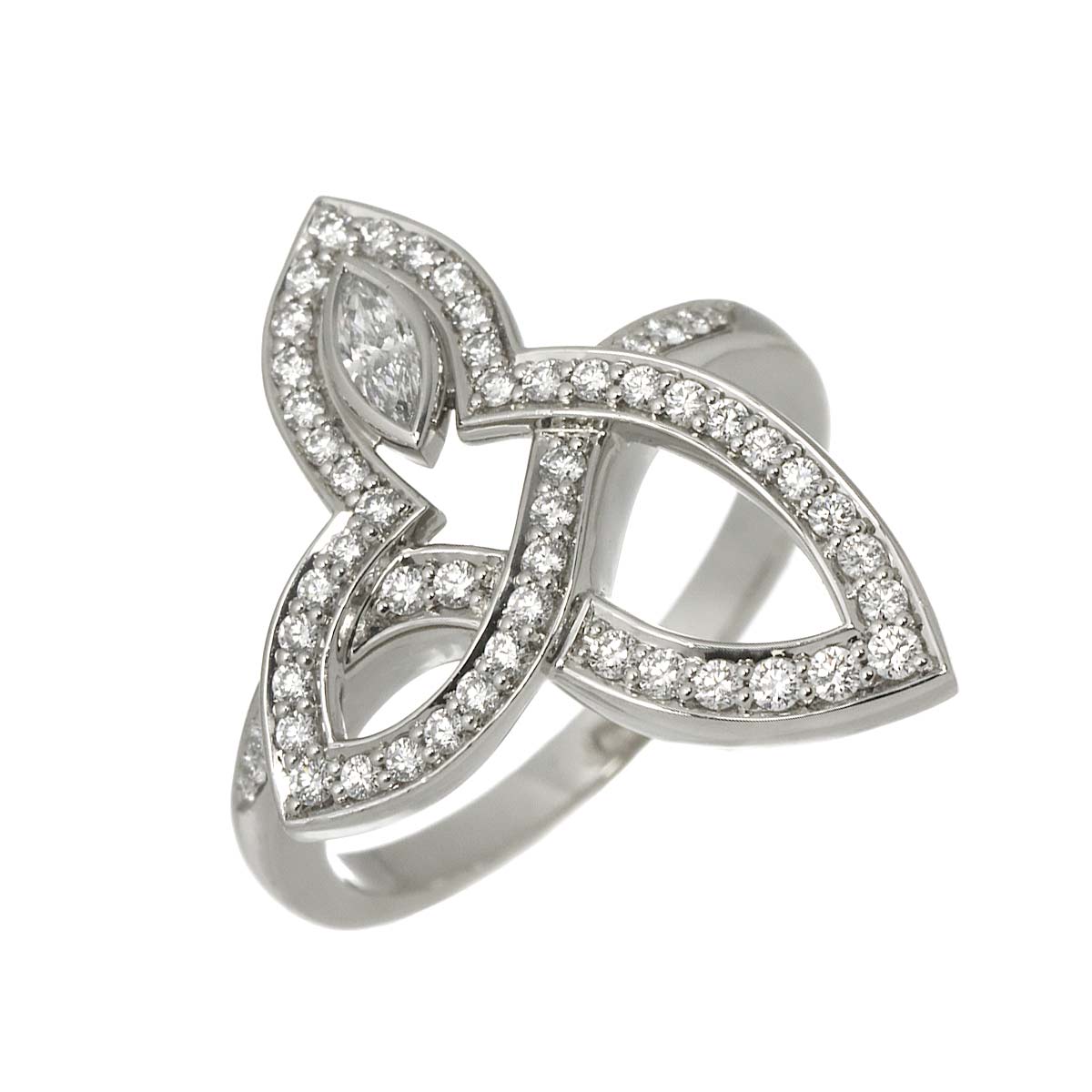 Lily Cluster Diamond Ring Pt Size5.75-6(US)