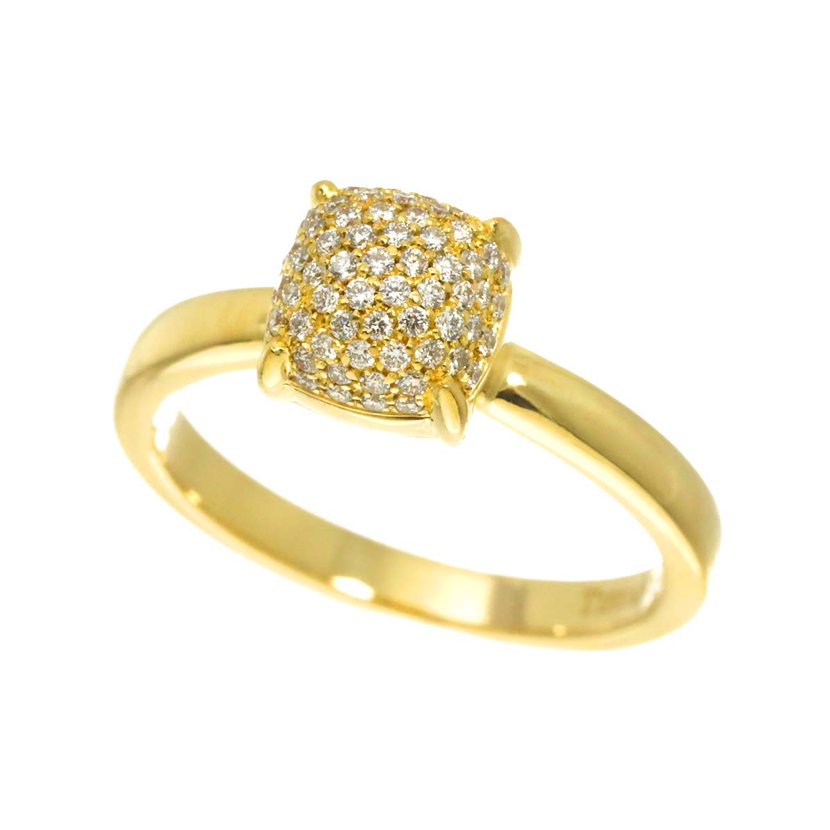 Diamond Ring 18K YG 750 size5.75-6(US)