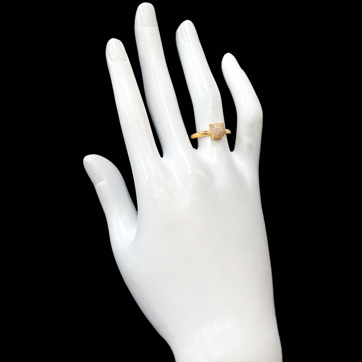 Diamond Ring 18K YG 750 size5.75-6(US)