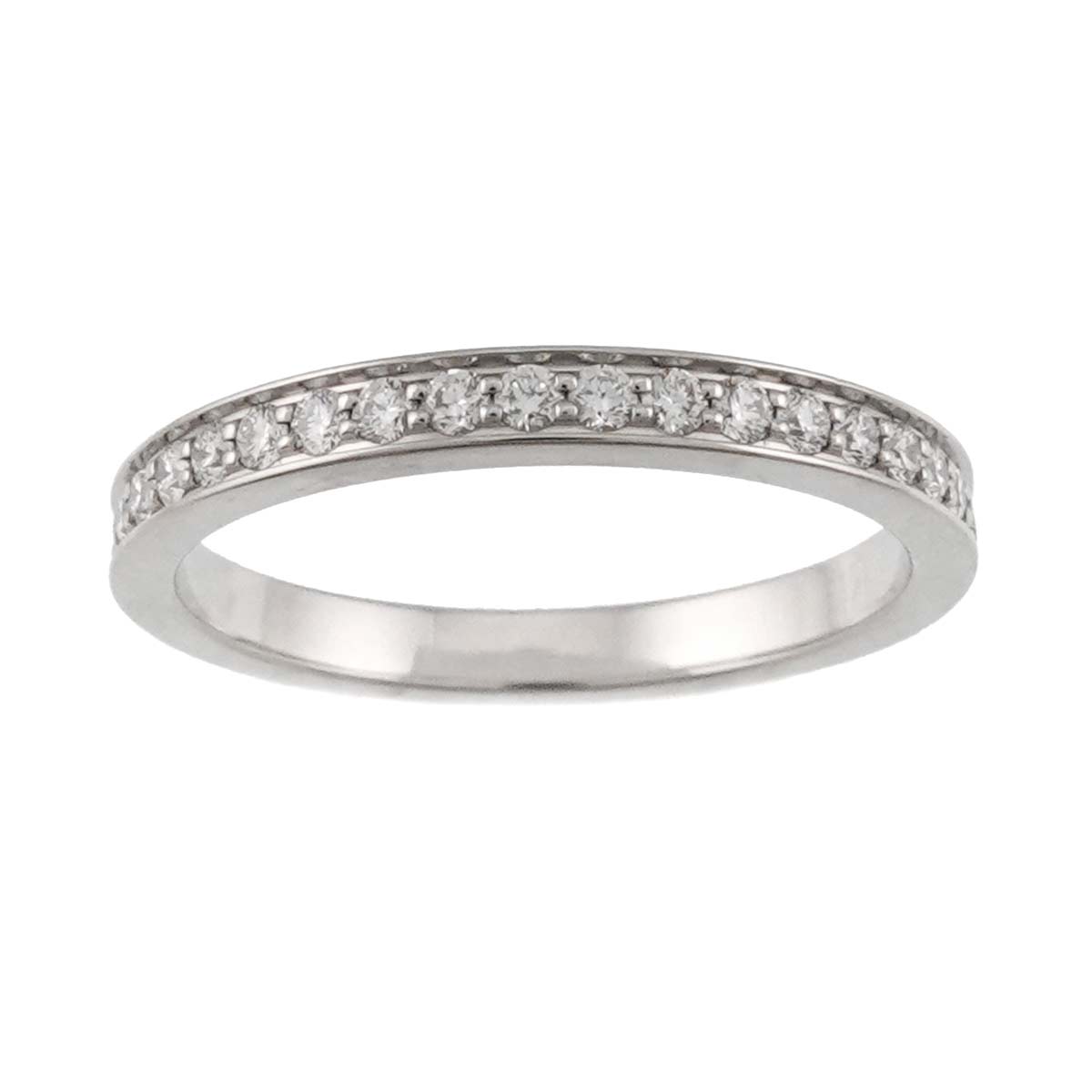 Lime light Half Diamond Ring Pt Platinum size46 3.25-3.75(US)