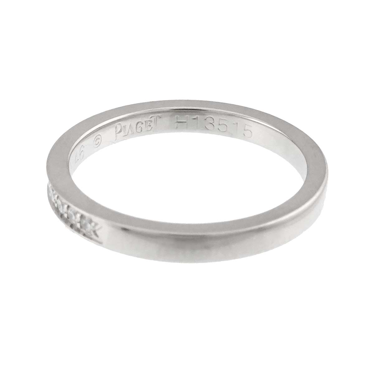 Lime light Half Diamond Ring Pt Platinum size46 3.25-3.75(US)