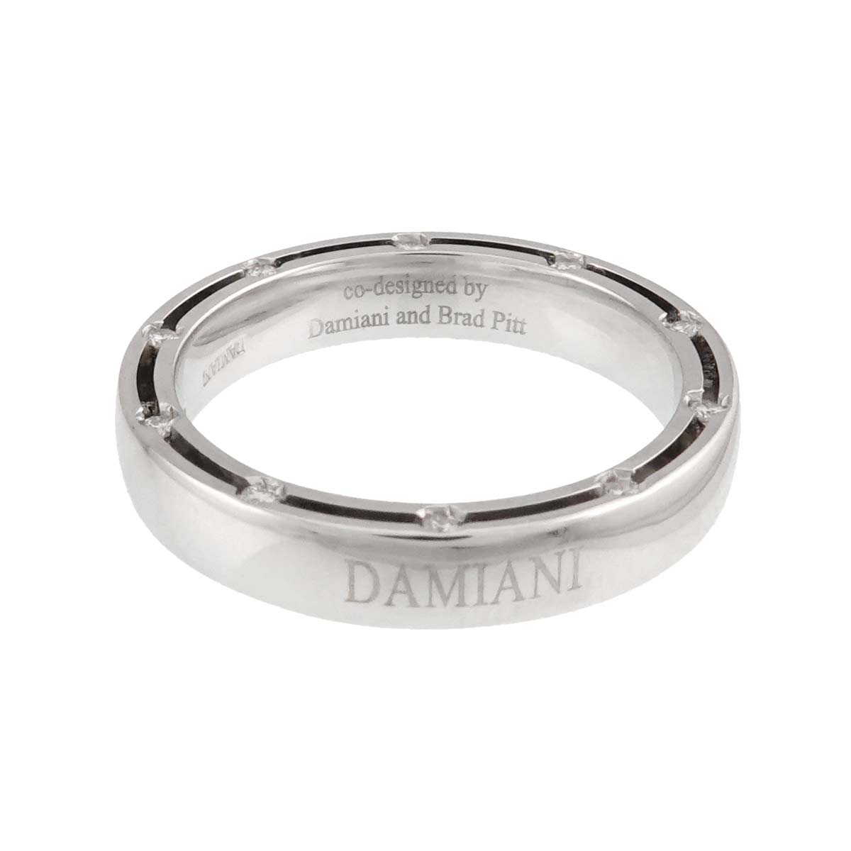 D-SIDE Diamond 20P Ring 18K White Gold 750 size7.25(US)