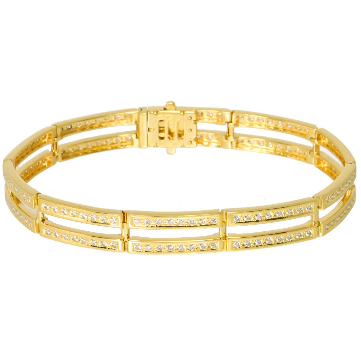 Diamond 1.54ct Bracelet 18K Yellow Gold 750