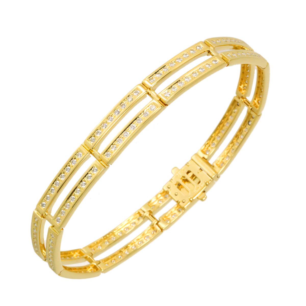 Diamond 1.54ct Bracelet 18K Yellow Gold 750