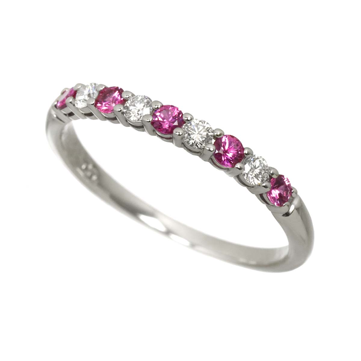 Sapphire Diamond Ring Pt size6.25-6.5(US)