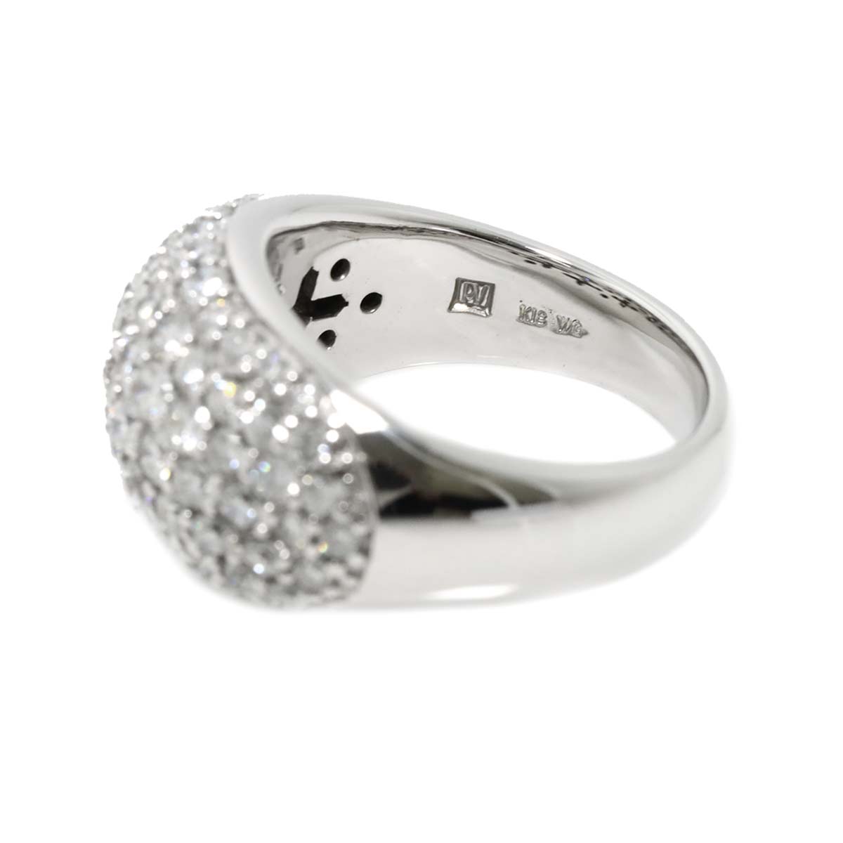 Diamond 2.00ct Ring 18K WG 750 Size5.25(US)