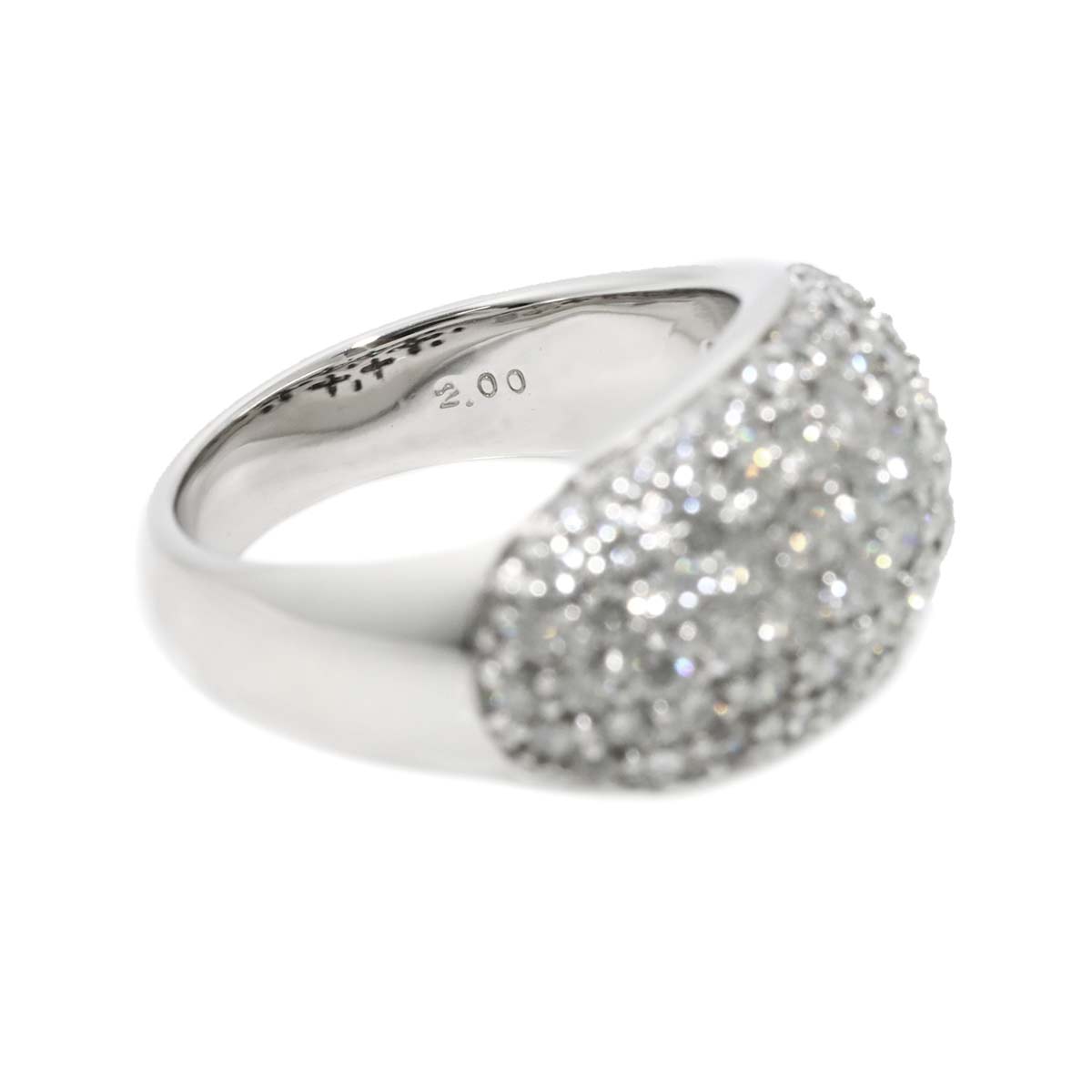 Diamond 2.00ct Ring 18K WG 750 Size5.25(US)