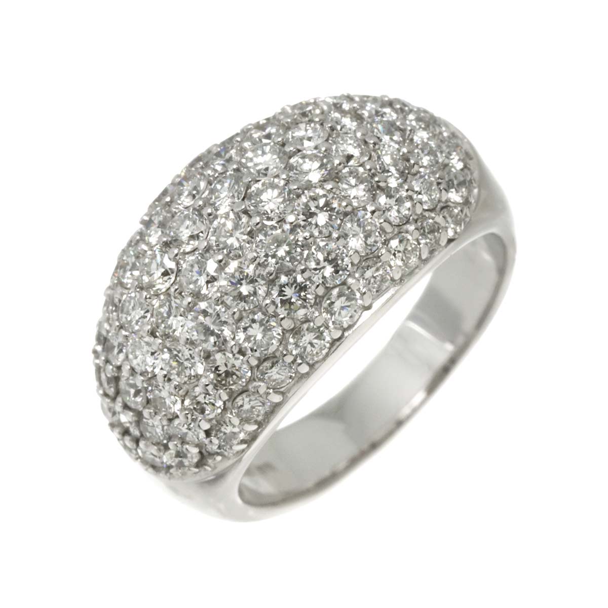 Diamond 2.00ct Ring 18K WG 750 Size5.25(US)