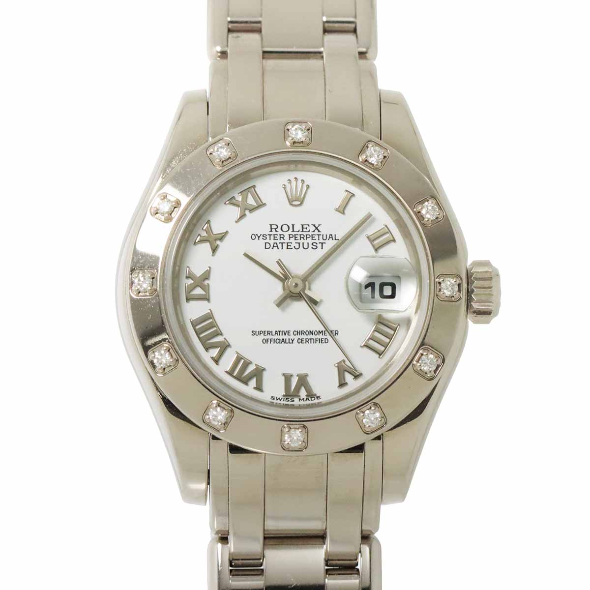 Datejust Pearl Master 80319 Serial K 750 WG Diamond Ladies