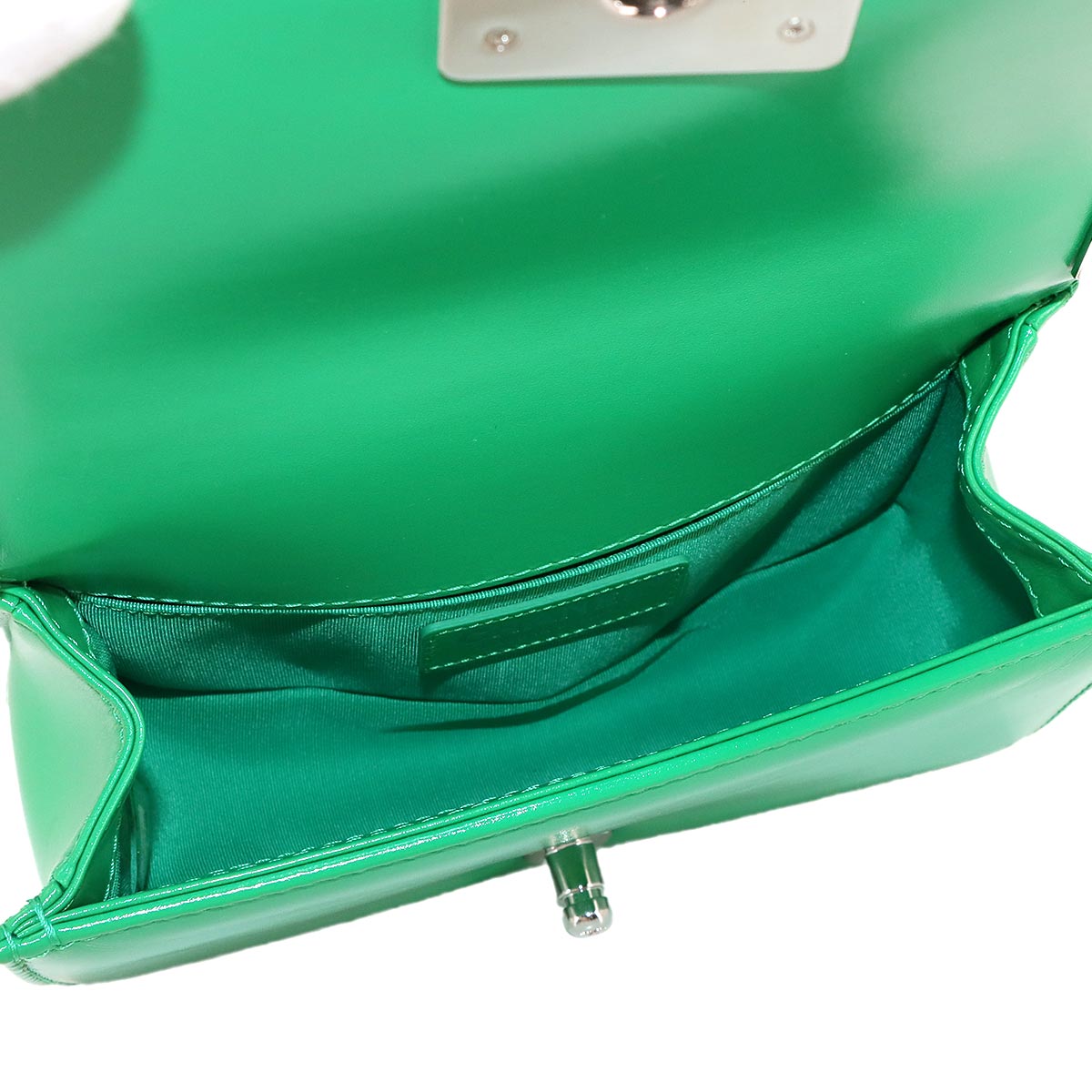 BOY CHANEL Small Chain Shoulder Bag Leather Green A67085