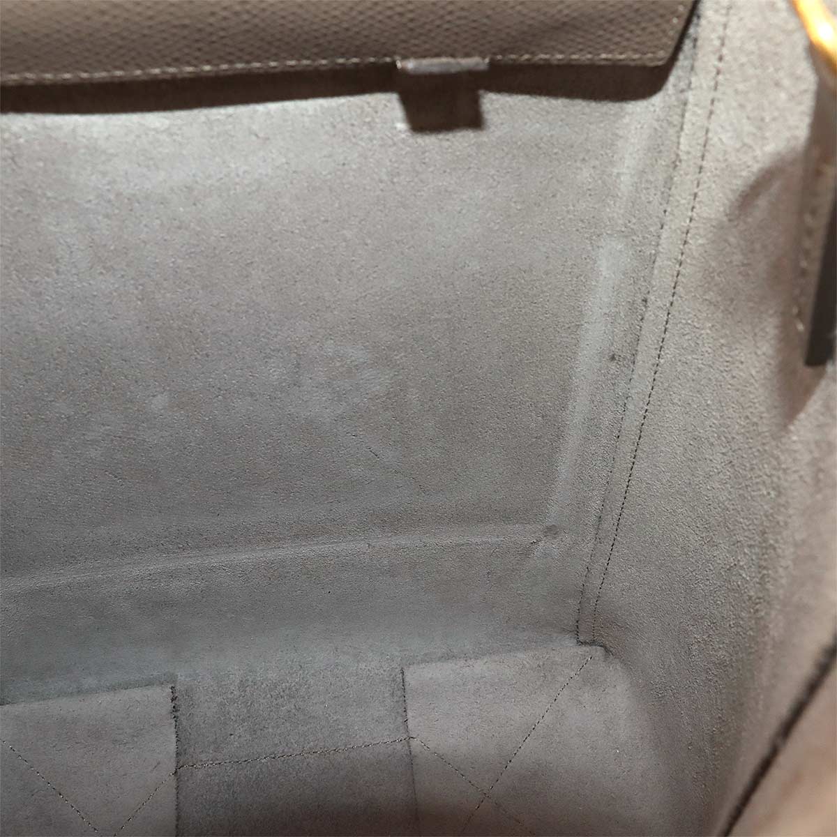 Small Vertical Cabas Tote Shoulder Bag Leather Taupe 176183