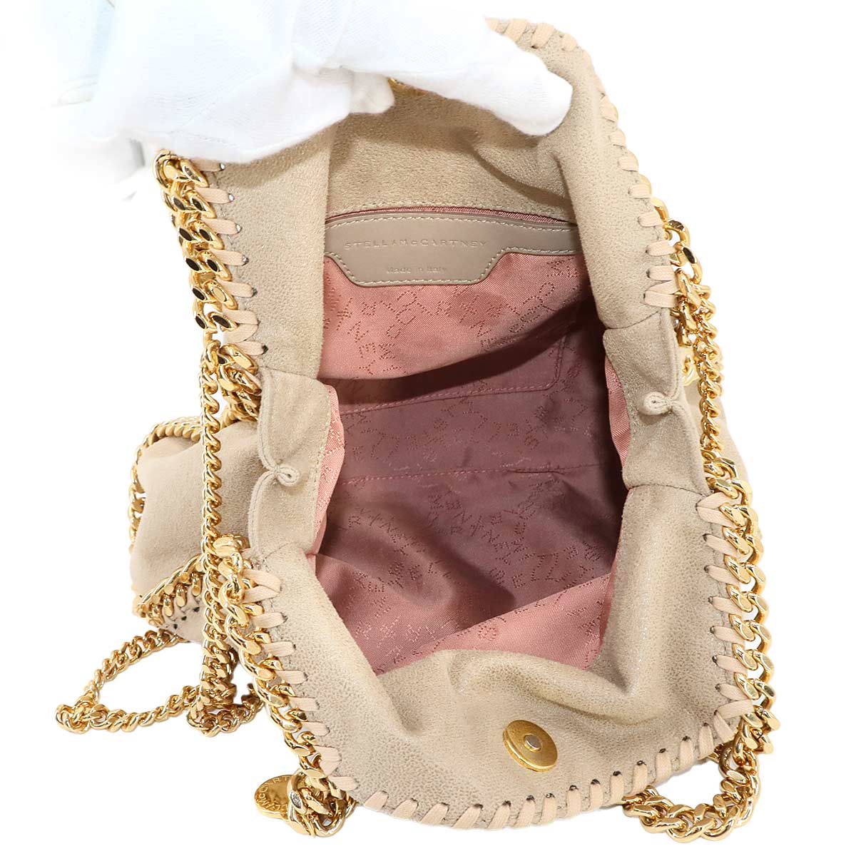 Falabella Mini 2way Tote Shoulder Bag Beige 371223