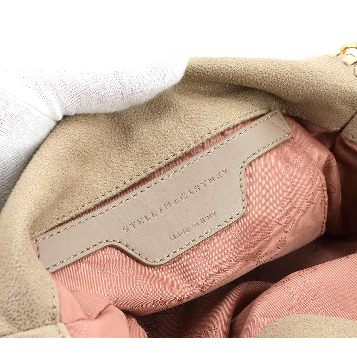 Falabella Mini 2way Tote Shoulder Bag Beige 371223