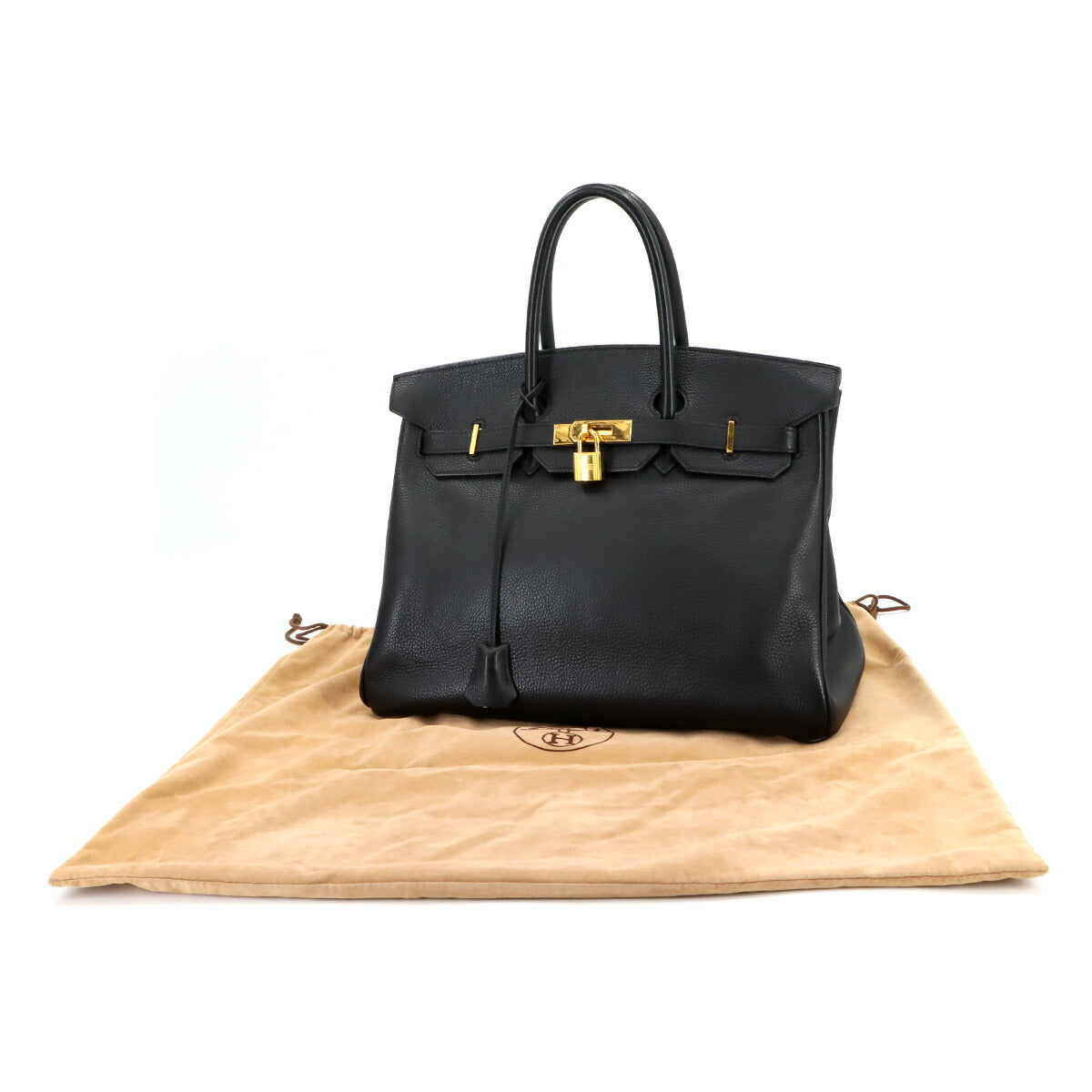 Birkin 35 Togo Black Hand Bag Purse