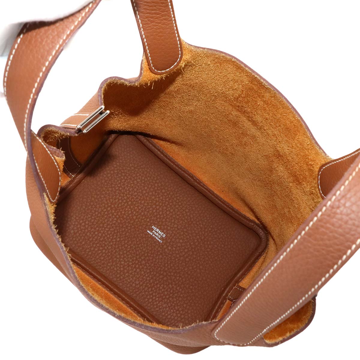 Picotin Lock PM Hand Bag Taurillon Clemence Gold Purse