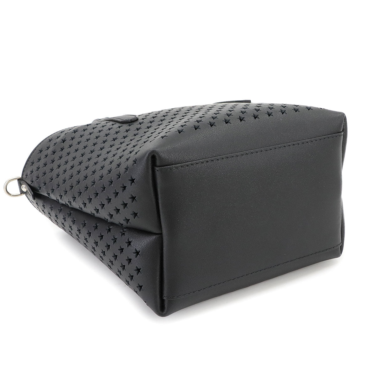 Mini Sara 2way Tote Shoulder Bag Leather Black Purse