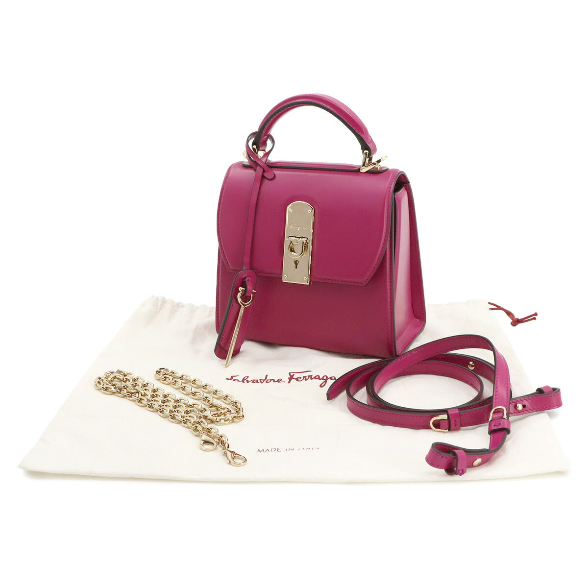 Boxyz Small Hand Shoulder Bag Leather Pink 21H647