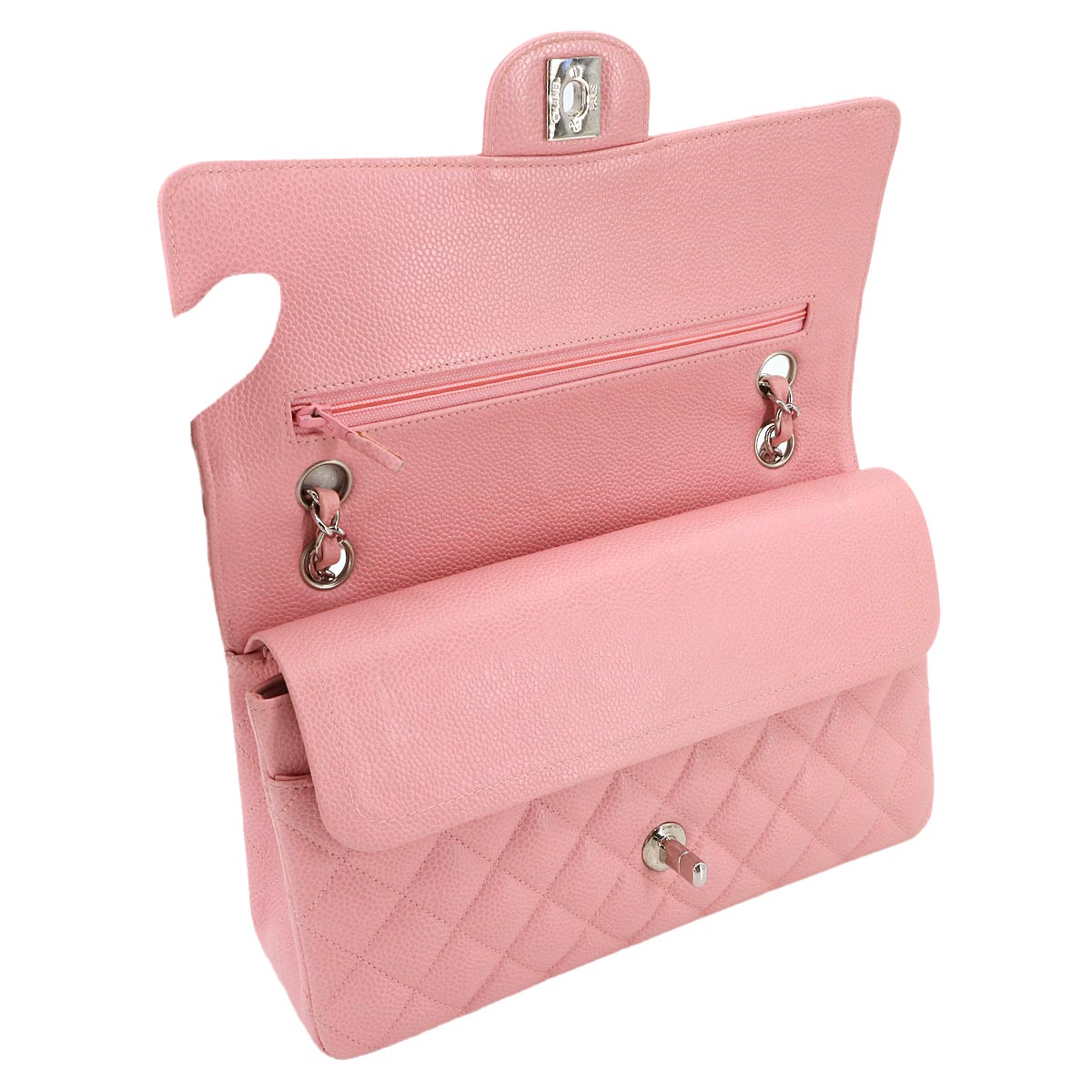 Matelasse 25 Chain Shoulder Bag Leather Pink A01112 Purse