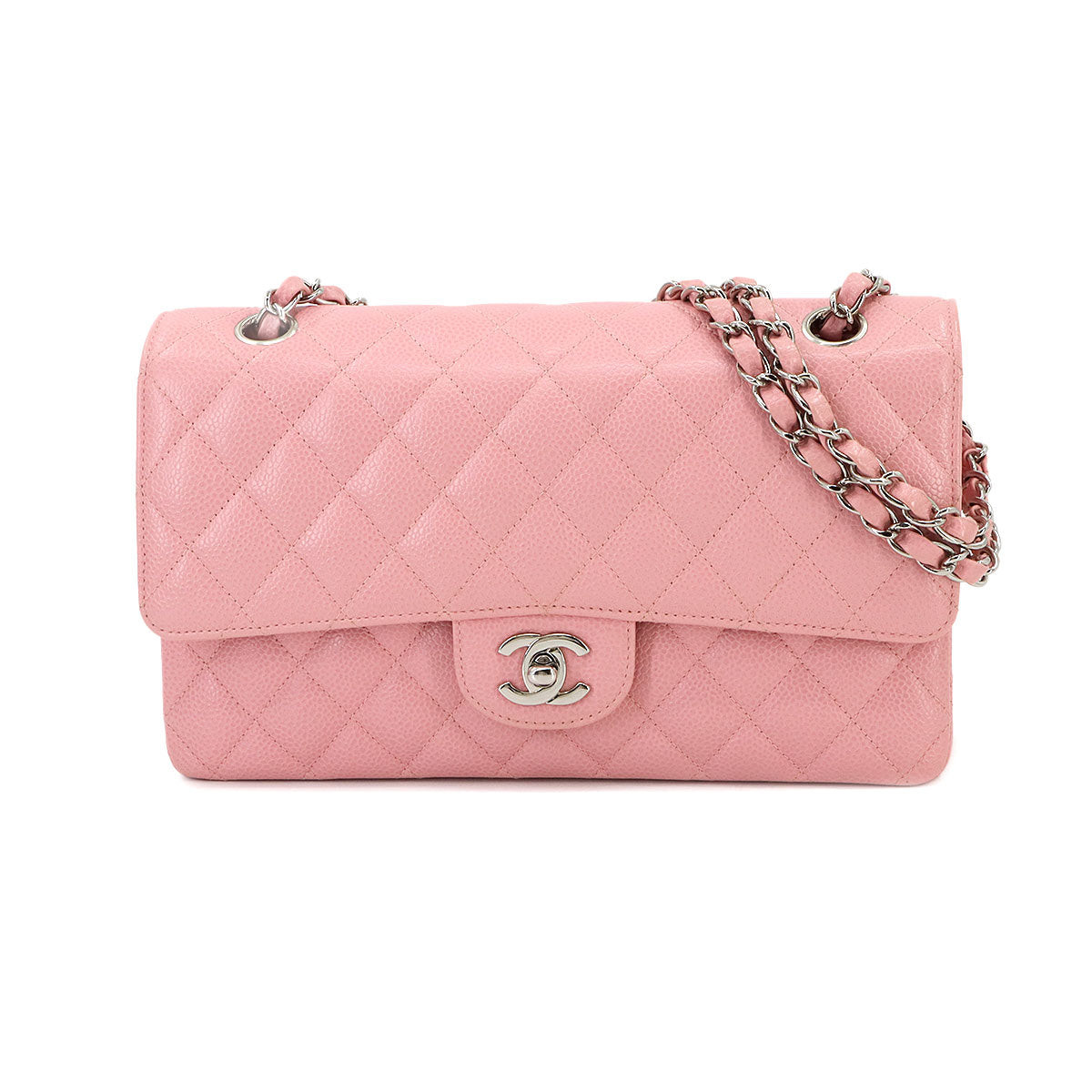 Matelasse 25 Chain Shoulder Bag Leather Pink A01112 Purse