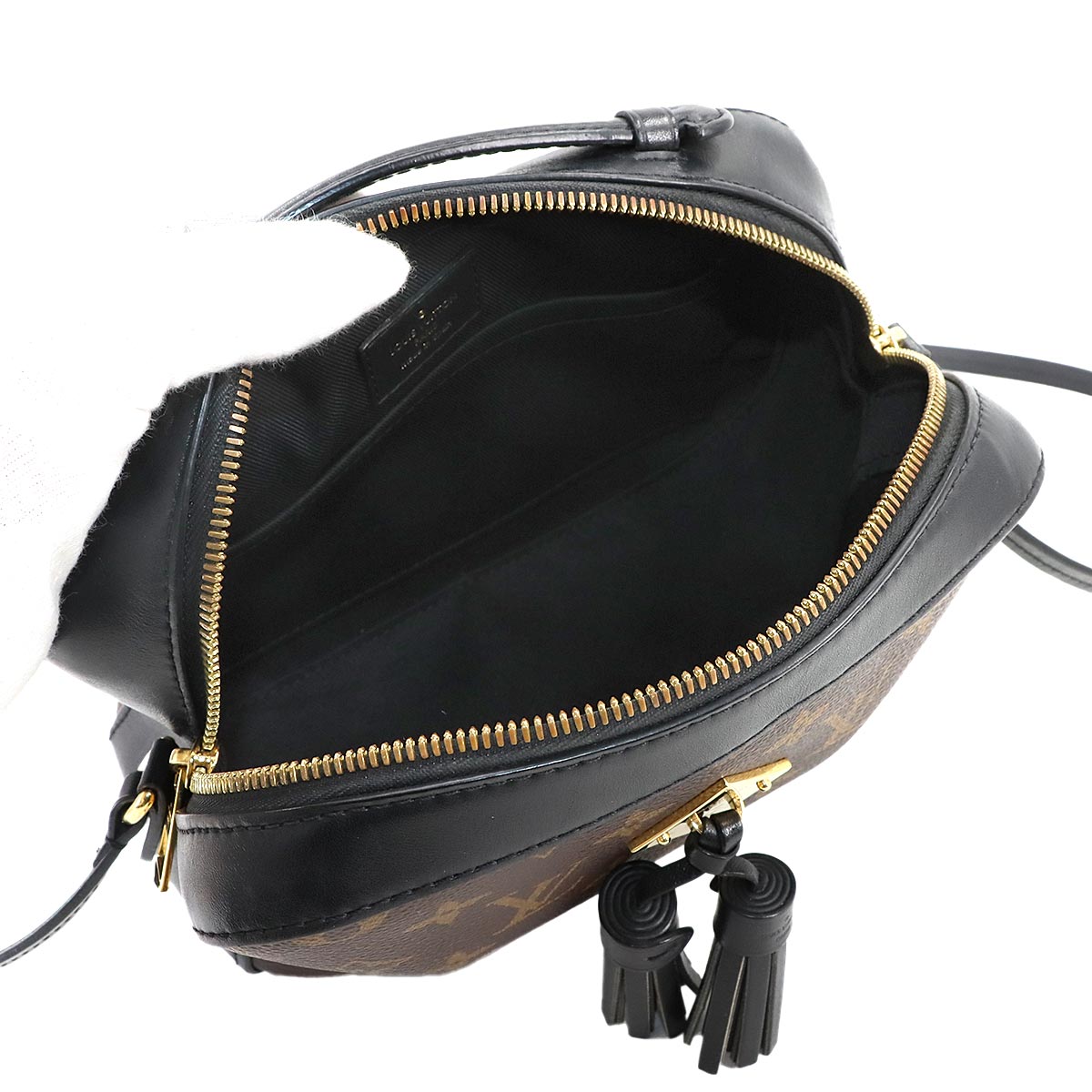 Monogram Saintonge Shoulder Bag Brown Noir M43555 Purse