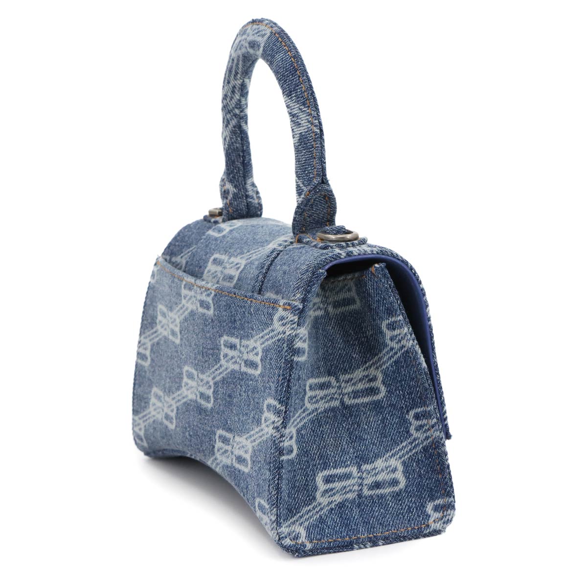 Hourglass XS Hand Shoulder Bag Denim Blue 592833