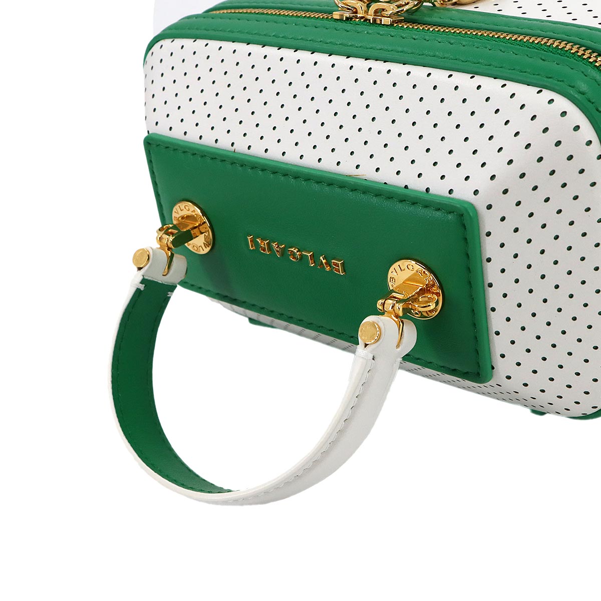 Serpenti Forever Jewelry Box Hand Shoulder Bag Leather White