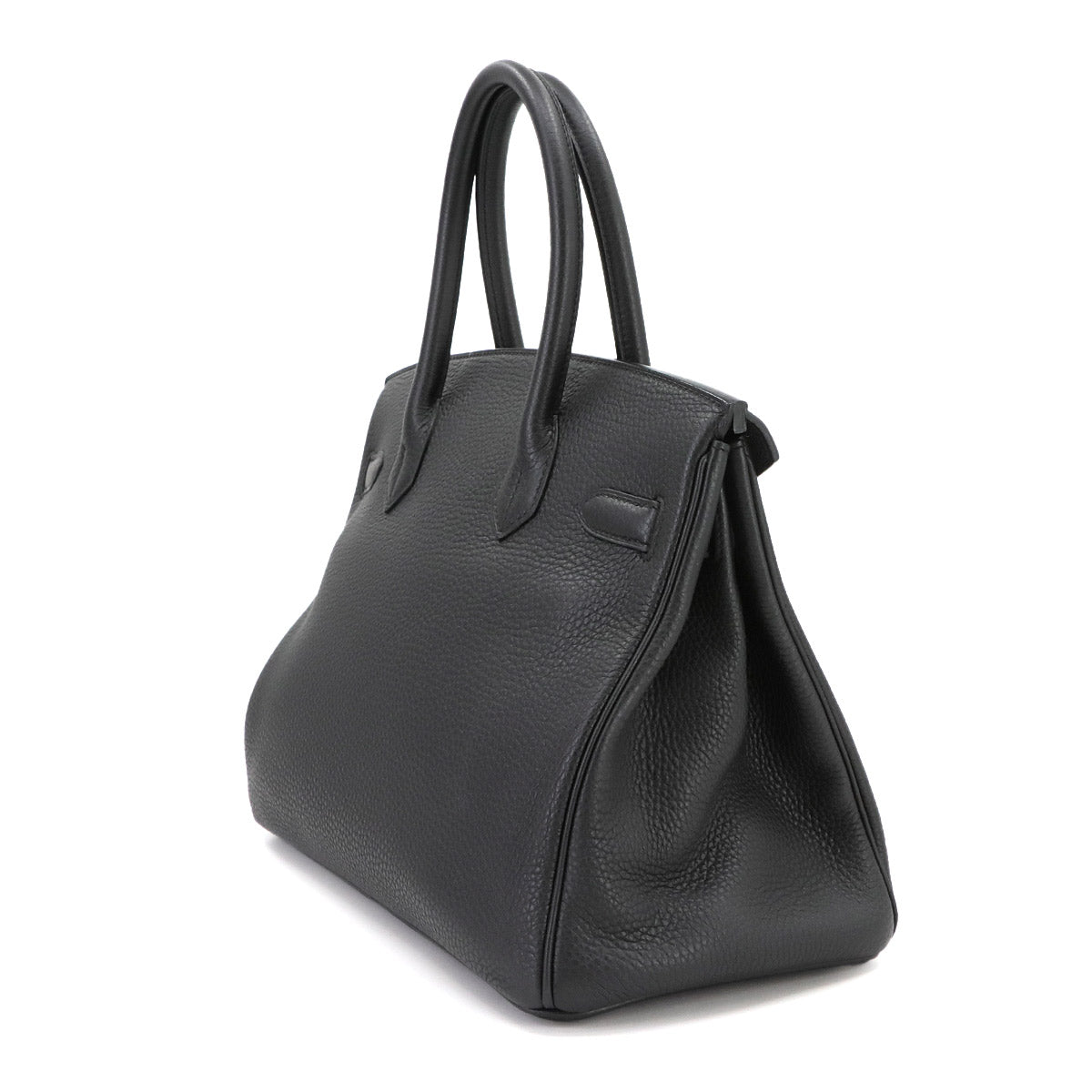 HERMES Birkin 30 Hand Bag Togo Leather Black Purse