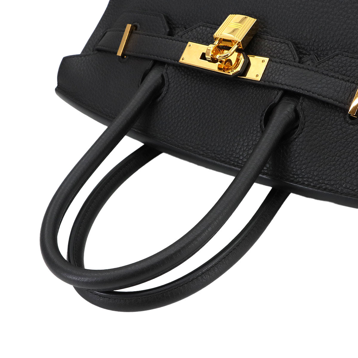 HERMES Birkin 30 Hand Bag Togo Leather Black Purse